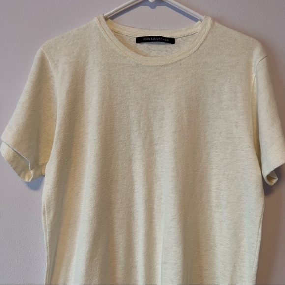 🪴 John Elliott + Co Cream Tee Size 2 - Picture 2 of 9